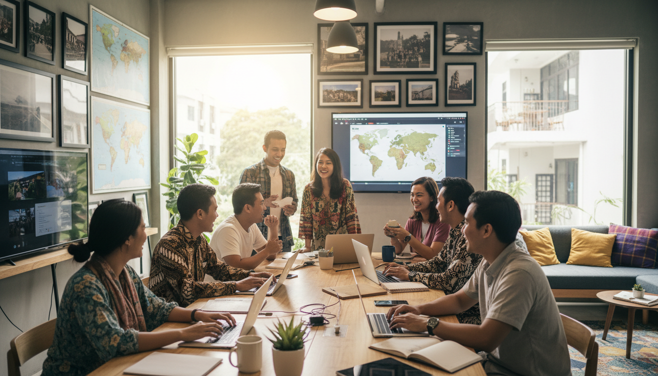 Tim twisata.com sedang bekerja bersama